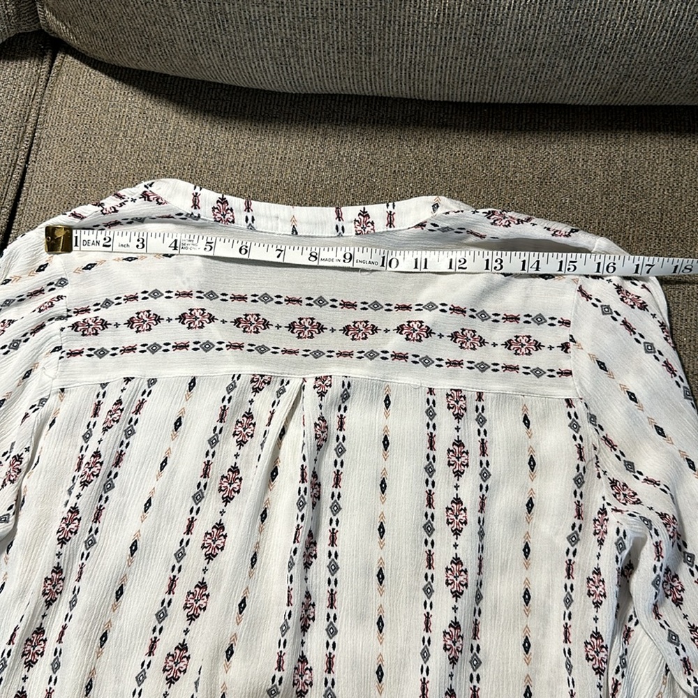 2Sable Boho Print Tie Front Top Size L - Picture 7 of 9